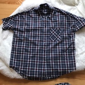 Madewell oversized plaid shirt with drop sleeve